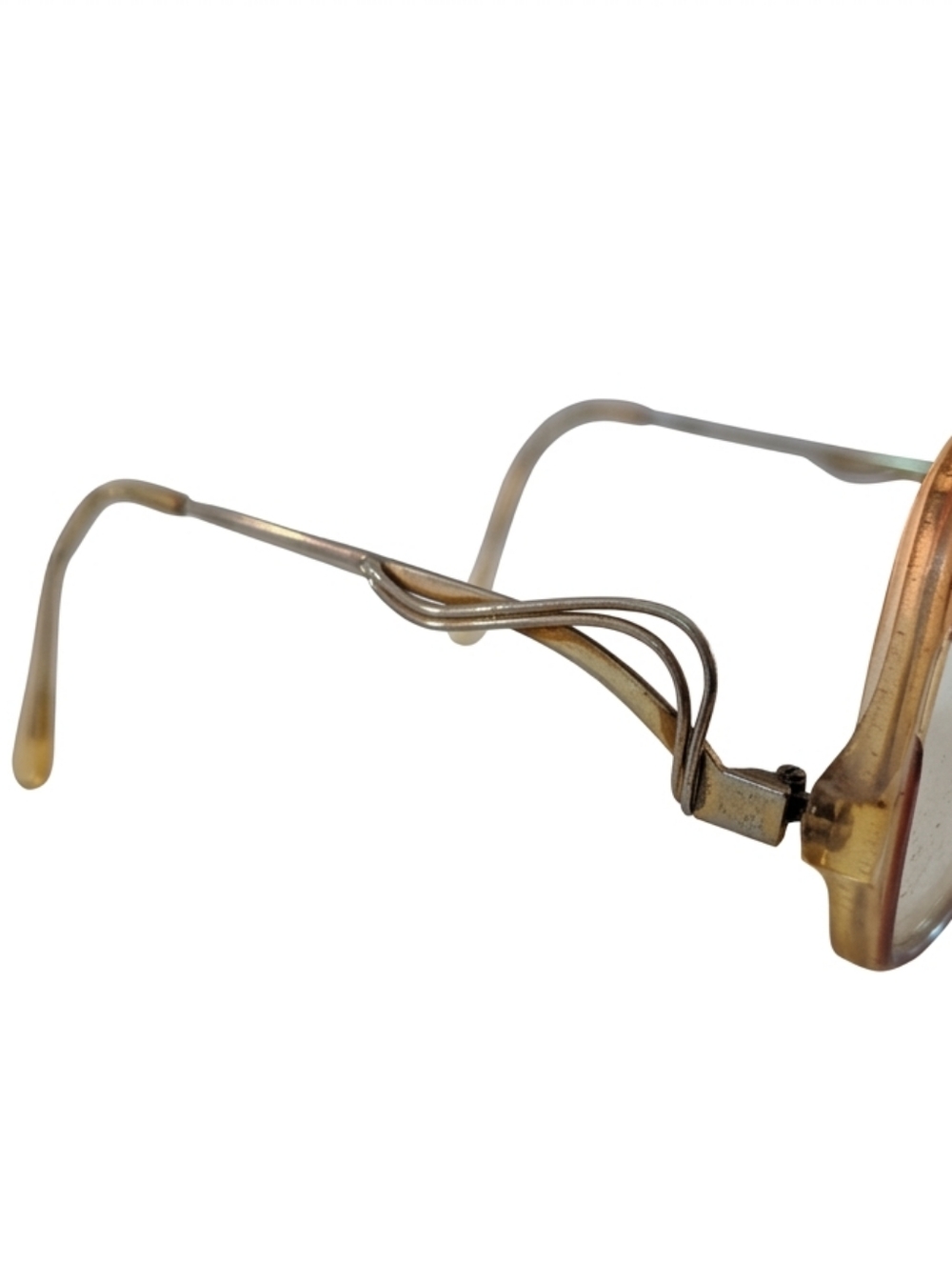 Vintage 1950s 1960s Cat Eye Tortoiseshell Glasses | Twisted Metal Temples Retro